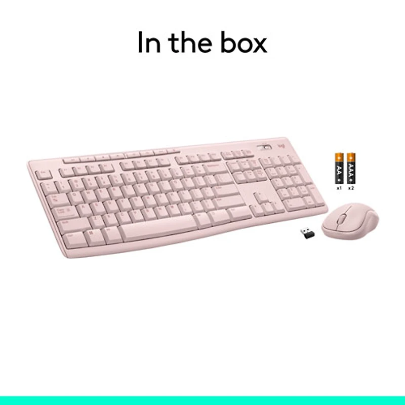 Ensemble clavier et souris sans fil MK270 de Logitech - Rose - Anglais