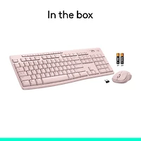 Ensemble clavier et souris sans fil MK270 de Logitech - Rose - Anglais