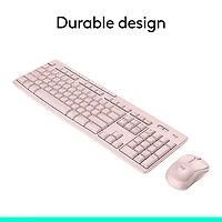Ensemble clavier et souris sans fil MK270 de Logitech - Rose - Anglais