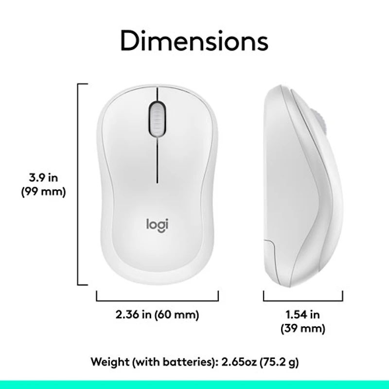 Ensemble clavier et souris sans fil MK270 de Logitech - Blanc - Anglais