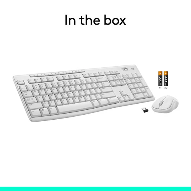 Ensemble clavier et souris sans fil MK270 de Logitech - Blanc - Anglais