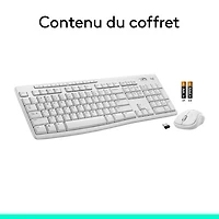 Ensemble clavier et souris sans fil MK270 de Logitech - Blanc - Anglais