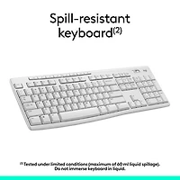 Ensemble clavier et souris sans fil MK270 de Logitech - Blanc - Anglais