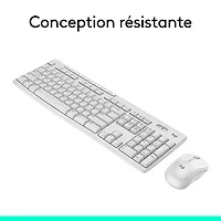 Ensemble clavier et souris sans fil MK270 de Logitech - Blanc - Anglais