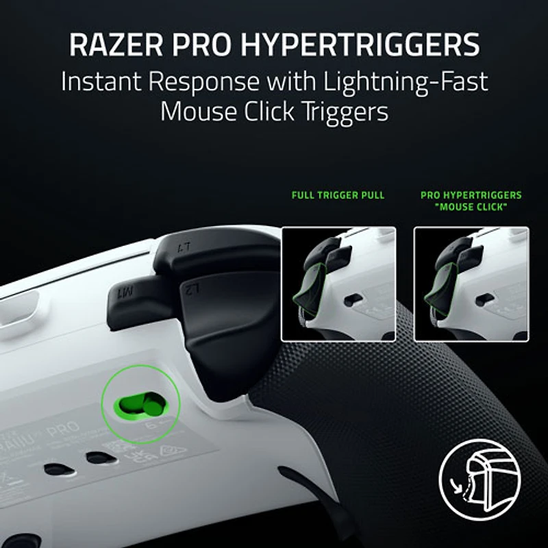 Manette sans fil Raiju V3 Pro de Razer pour PS5/PC - Blanc