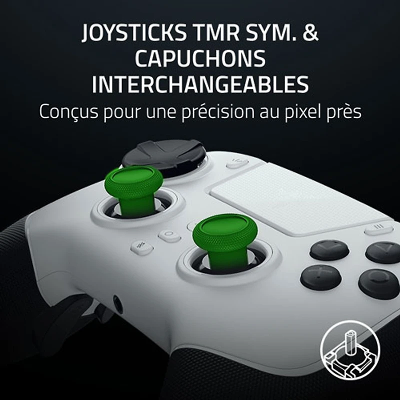 Manette sans fil Raiju V3 Pro de Razer pour PS5/PC - Blanc