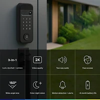 Chamberlain myQ 3-in-1 Video Smart Lock with Key & Biometric Keypad