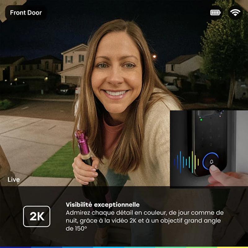 Chamberlain myQ 3-in-1 Video Smart Lock with Key & Biometric Keypad