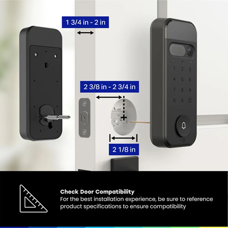 Chamberlain myQ 3-in-1 Video Smart Lock with Key & Biometric Keypad