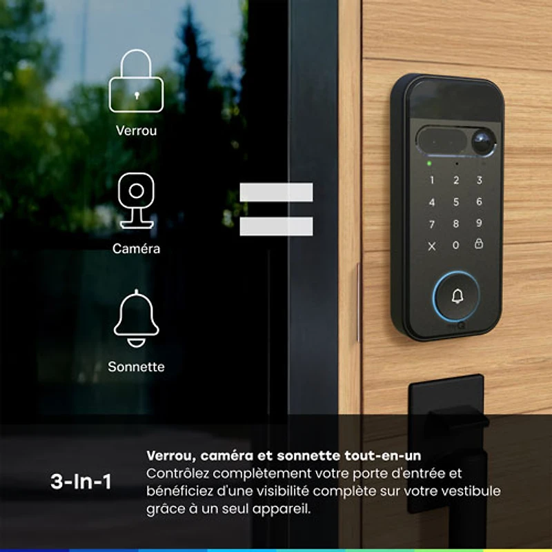 Chamberlain myQ 3-in-1 Video Smart Lock with Key & Biometric Keypad