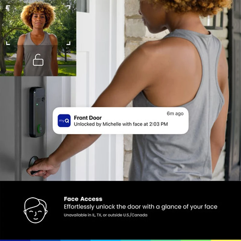 Chamberlain myQ 3-in-1 Video Smart Lock with Key & Biometric Keypad