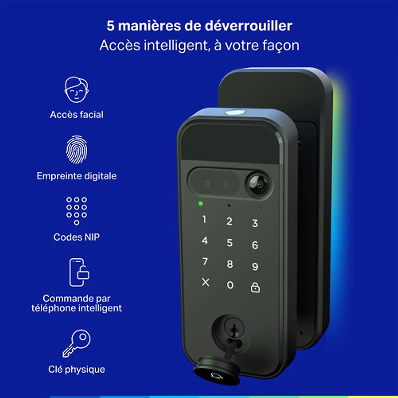 Chamberlain myQ 3-in-1 Video Smart Lock with Key & Biometric Keypad