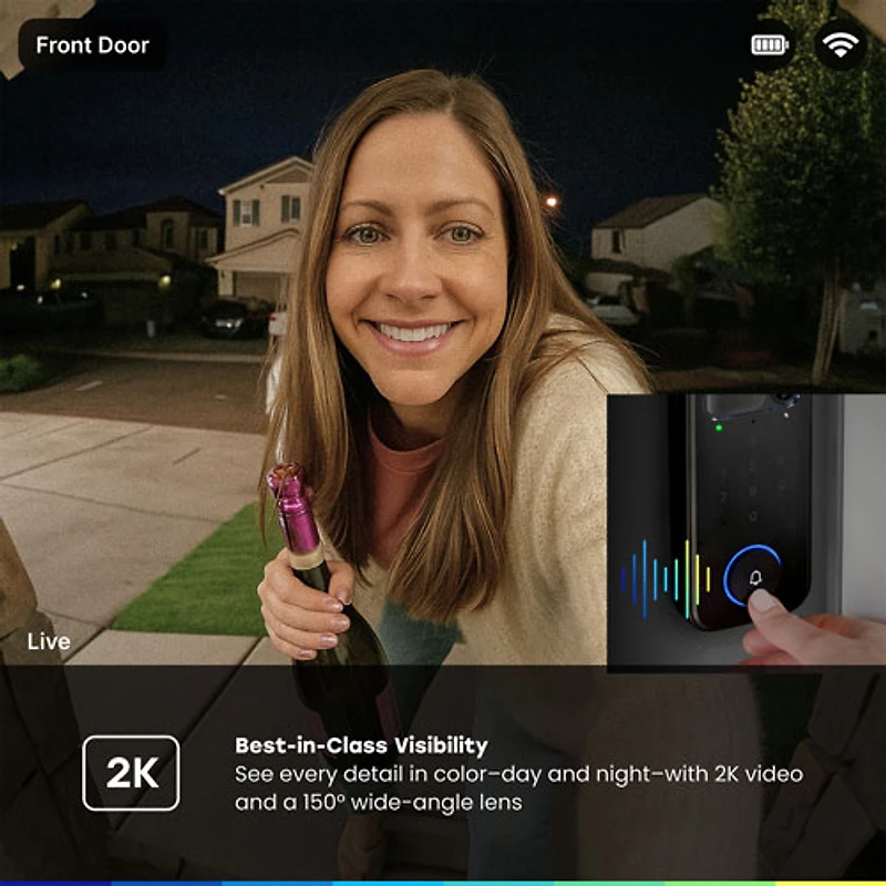 Chamberlain myQ 3-in-1 Video Smart Lock with Key & Biometric Keypad