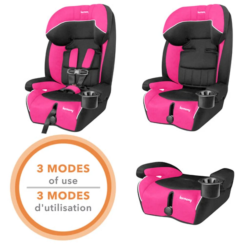 Harmony Defender MAX SIP 360 3-in-1 Deluxe Car Seat - Pink
