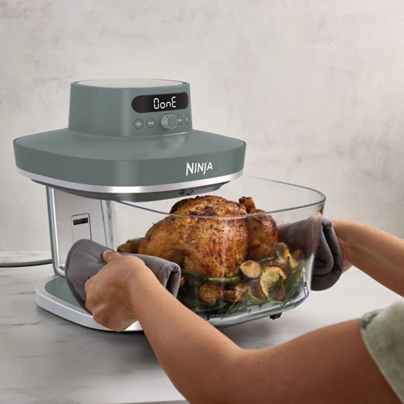 Ninja Crispi Pro 6-in-1 Countertop Glass Air Fryer - 5.7L (6QT) - Ash Grey