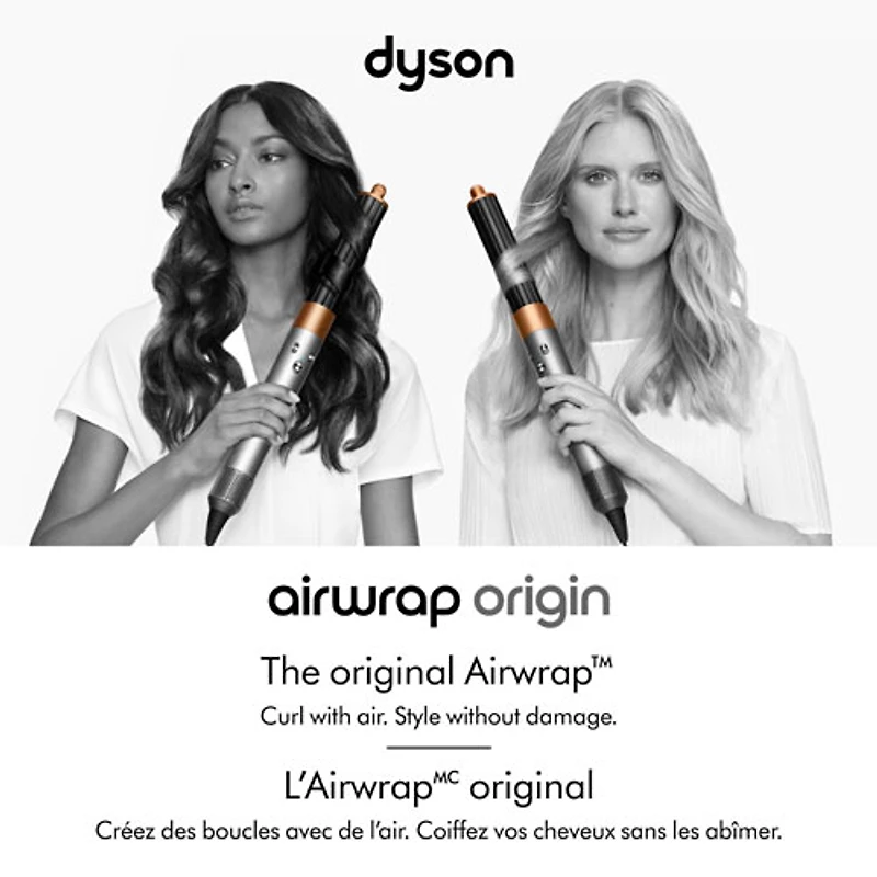 Séchoir coiffant et sèche-cheveux Airwrap Origin de Dyson - Nickel/Cuivre