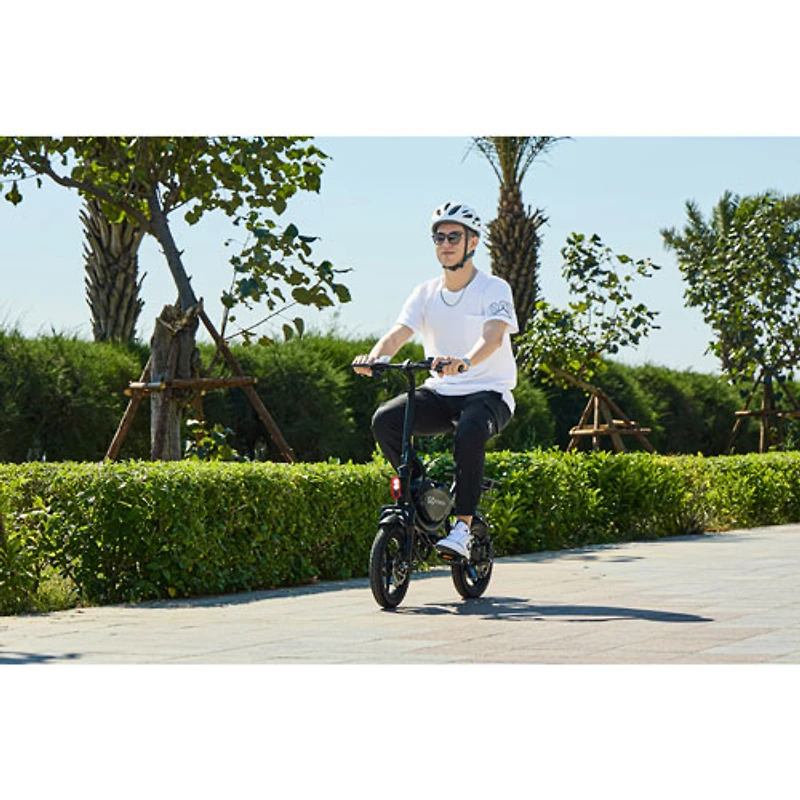 GoPowerBike GoDash Foldable Electric City Bike (400W Motor / Up to 48km Range / 32km/h Top Speed) - Black