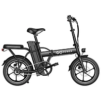 Vélo de ville électrique repliable GoRay de GoPowerBike (moteur 350W/autonomie jusqu'à 30,6km/vitesse maximale 32 km/h) - Noir