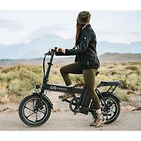 Vélo de ville électrique repliable GoRay de GoPowerBike (moteur 350W/autonomie jusqu'à 30,6km/vitesse maximale 32 km/h) - Noir