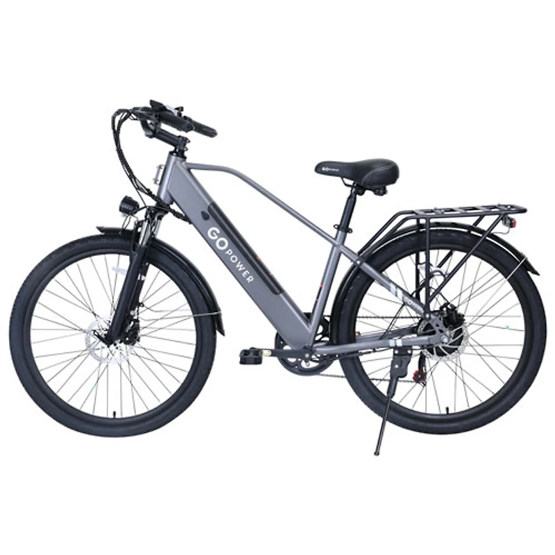 GoPowerBike GoScout Electric City Bike (500W Motor / up to 72km Range / 32 km/h) - Silver