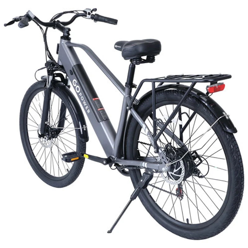 GoPowerBike GoScout Electric City Bike (500W Motor / up to 72km Range / 32 km/h) - Silver
