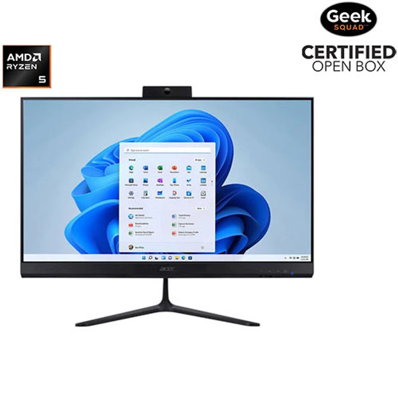 Boîte ouverte - Ordinateur tout-en-un Aspire C24 d'Acer (Ryzen 5 7430U d'AMD/RAM 16 Go/SSD 512 Go/Windows 11)