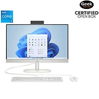 Open Box - HP 24" All-in-One PC - White (Intel Core i5-1334U/8GB RAM/512GB SSD/Windows 11)
