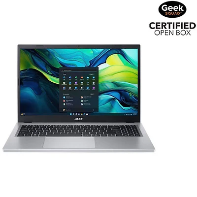 Open Box - ACER Aspire 3 15.6" Laptop - Silver (AMD Ryzen 5 7520U/1TB SSD/16GB RAM/Windows 11 Home)