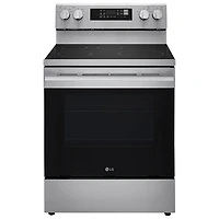 Cuisinière à induction autonome avec convection véritable et friture à l'air 6,3 pi³ 30 po de LG (LRIN6323YE) - Acier inoxydable