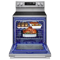 Cuisinière à induction autonome avec convection véritable et friture à l'air 6,3 pi³ 30 po de LG (LRIN6323YE) - Acier inoxydable