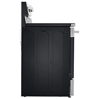 Cuisinière autonome à surface lisse avec convection véritable et friture à l'air 6,3 pi³ 30 po de LG (LREN6321YE) - Acier inoxydable