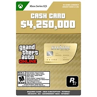 GTA Online - $4,250,000 Whale Shark Cash Card (Xbox Series X|S) - Digital Download
