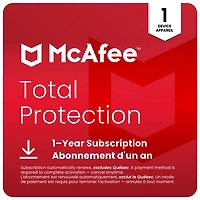 Microsoft Office Home 2024 & McAfee Total Protection (PC/Mac) - 1 User - 1 Device - Bilingual - Digital Download