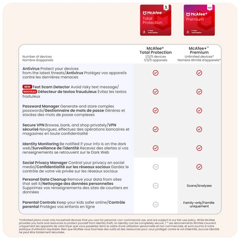 Microsoft Office Home 2024 & McAfee Total Protection (PC/Mac) - 1 User - 1 Device - Bilingual - Digital Download