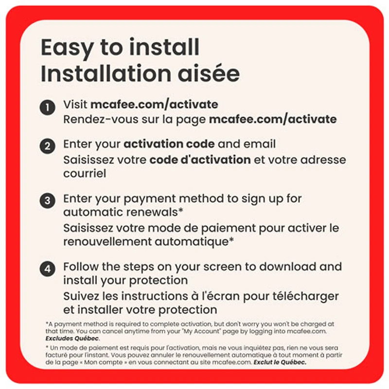 Microsoft Office Home 2024 & McAfee Total Protection (PC/Mac) - 1 User - 1 Device - Bilingual - Digital Download