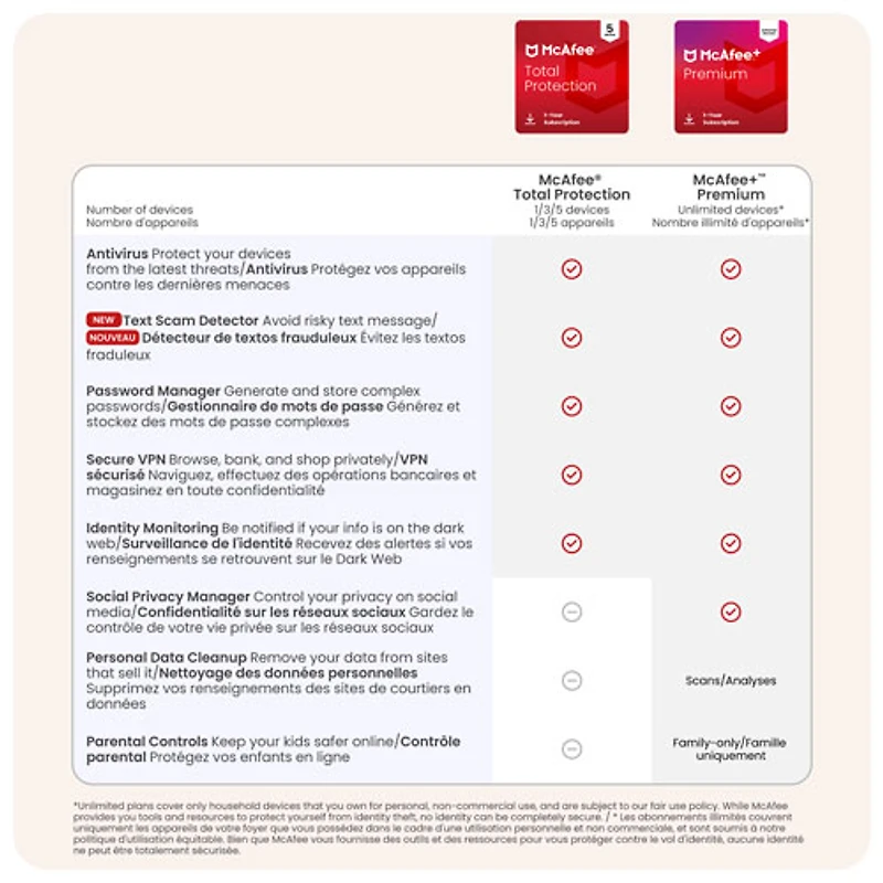 Microsoft 365 Personal & McAfee Total Protection (PC/Mac) - 1 User - 1 Device - Bilingual - Digital Download