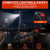 Trottinette électrique GoOne de GoPowerBike (Moteur 400 W/Autonomie maximale 32 km/Vitesse maximale 30 km/h) - Noir