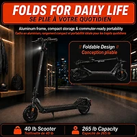Trottinette électrique GoOne de GoPowerBike (Moteur 400 W/Autonomie maximale 32 km/Vitesse maximale 30 km/h) - Noir