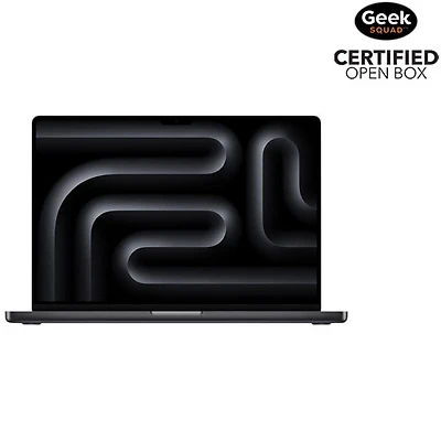 Boîte ouverte - MacBook Pro de 16,2 po d'Apple (automne 2024) - Noir infini (M4 Pro d'Apple/RAM 24 Go/SSD 512 Go) - Français
