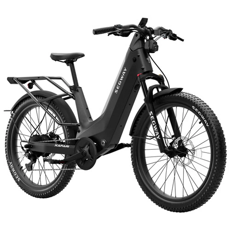 Vélo de ville électrique Xafari de Segway (moteur 750 W/autonomie jusqu'à 142 km/vitesse maximale 32 km/h) - Gris