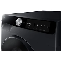 Laveuse à vapeur à chargement frontal HE 2,9 pi³ de Samsung (WW25FG6B34BBAC) - Noir