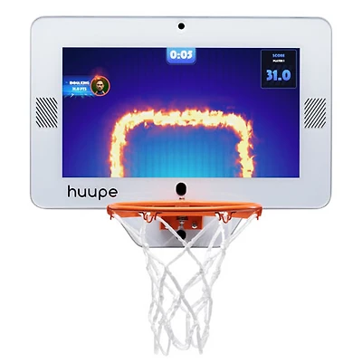 Console de basketball intelligente Mini Classic de Huupe - Blanc/Orange/Noir