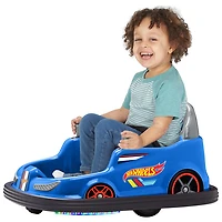 Jouet porteur auto tamponneuse à batterie 6 V Hot Wheels de Flybar - Bleu