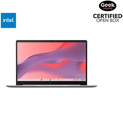 Boîte ouverte - Portable Chromebook CX14 de 14 po d'ASUS avec 3 mois d'abonnement Google AI Pro - Gris (Celeron N4500 d'Intel/RAM 4 Go/eMMC 64 Go/ChromeOS)