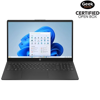 Boîte ouverte - Portable de 15,6 po de HP - Noir de jais (Core 7-150U d'Intel/RAM 16 Go/SSD 512 Go/Windows 11)