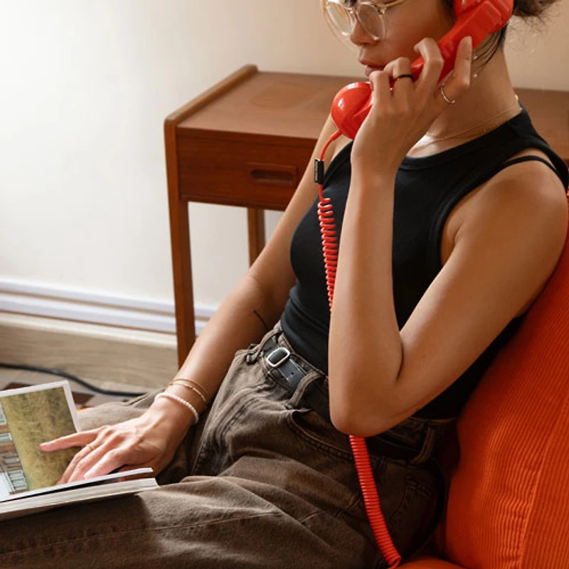 Combiné téléphonique USB-C POP de Native Union - Rouge alarme