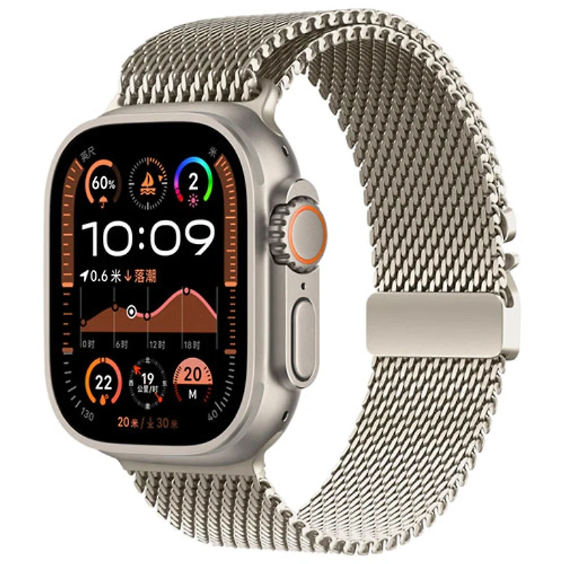 LOGiiX Milanese Link Band for Apple Watch 44mm/45mm/46mm/49mm - Titanium