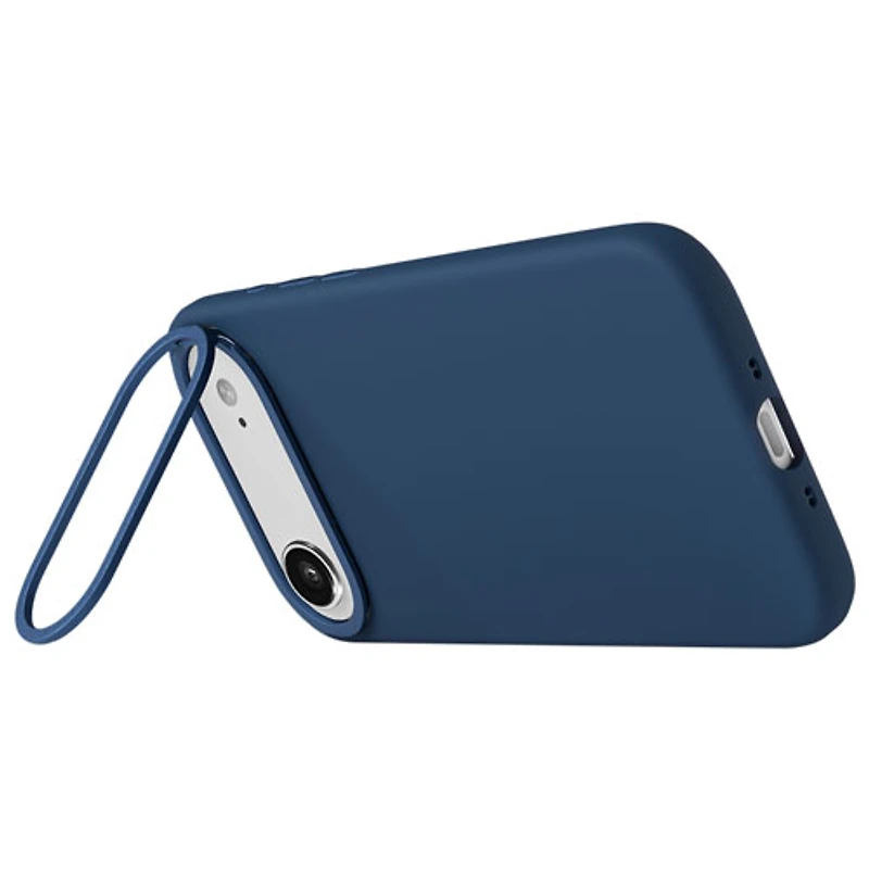 Étui en silicone Vibrance de LOGiiX avec MagSafe pour iPhone Air - Bleu minuit