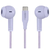 Écouteurs boutons avec fil Vibrance Melody de LOGiiX avec connecteur USB-C - Lavande