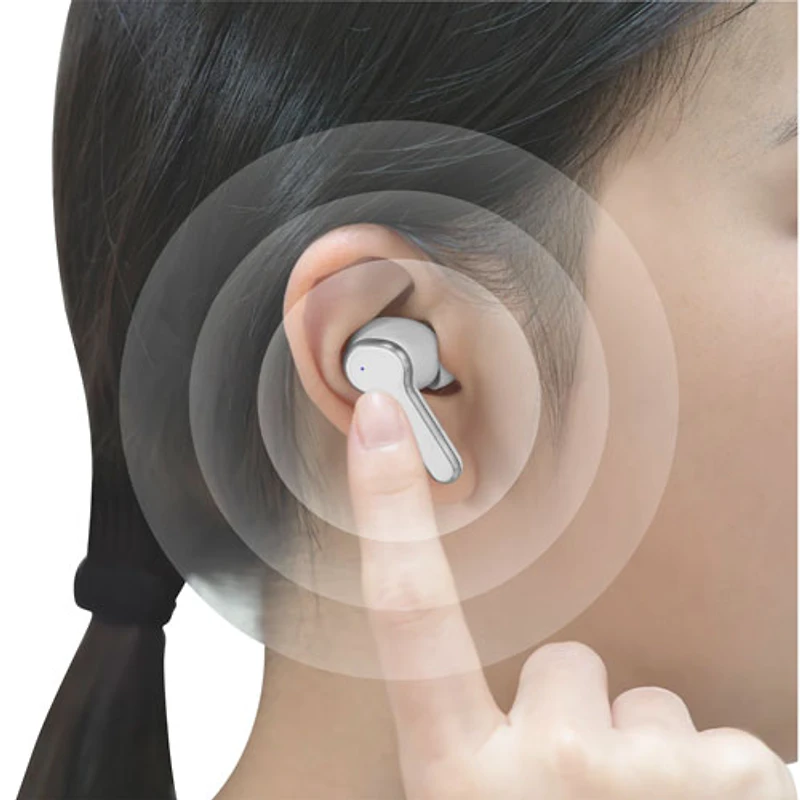 Écouteurs boutons à suppression active du bruit Vibrance Melody de LOGiiX - Blanc